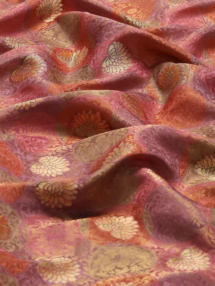 Zari Border Booti Georgette Saree