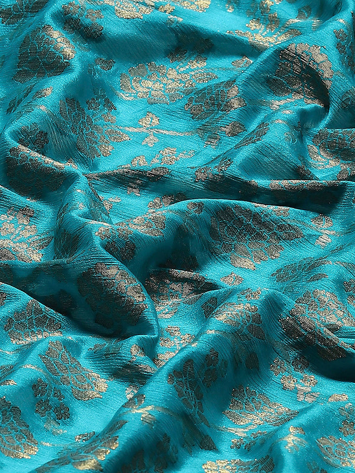 Zari Border Booti Art Chiffon Woven Saree