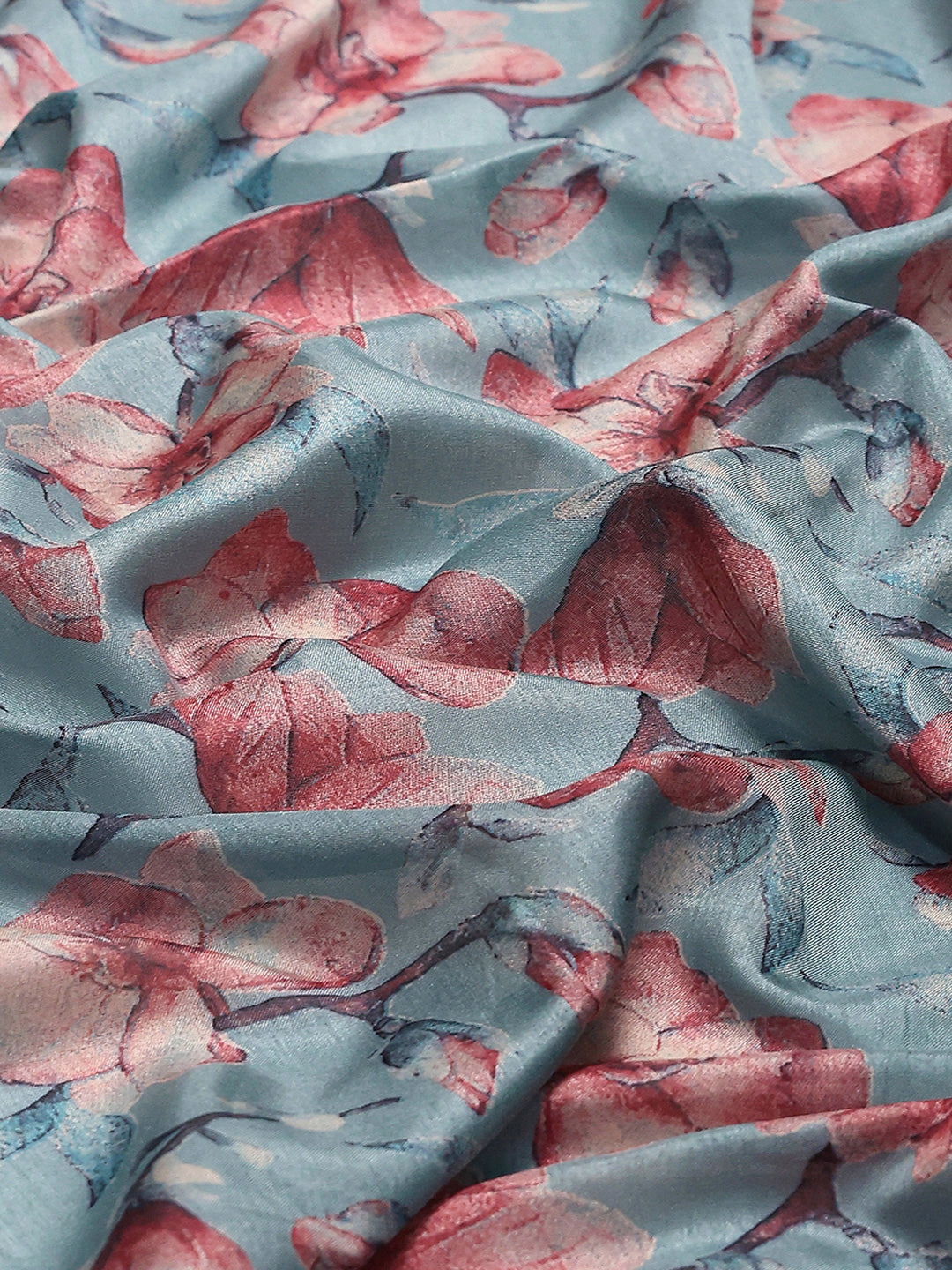 Floral Printed Art Silk Woven Saree