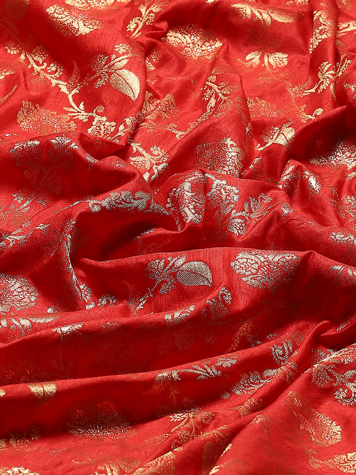 Zari Border Booti Art Silk Woven Saree