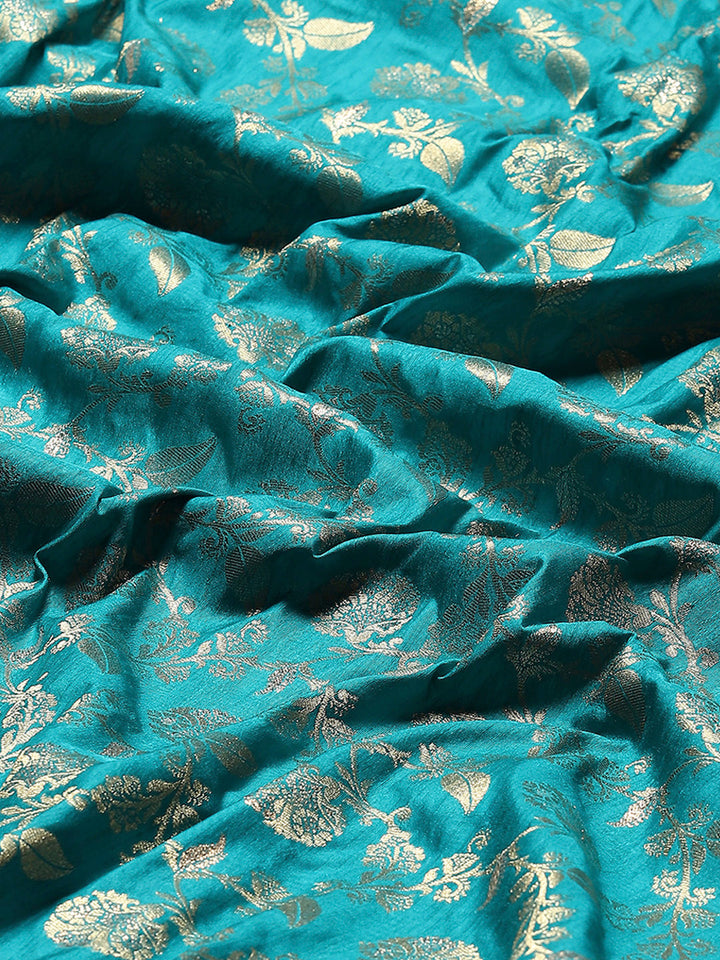 Zari Border Booti Art Silk Woven Saree