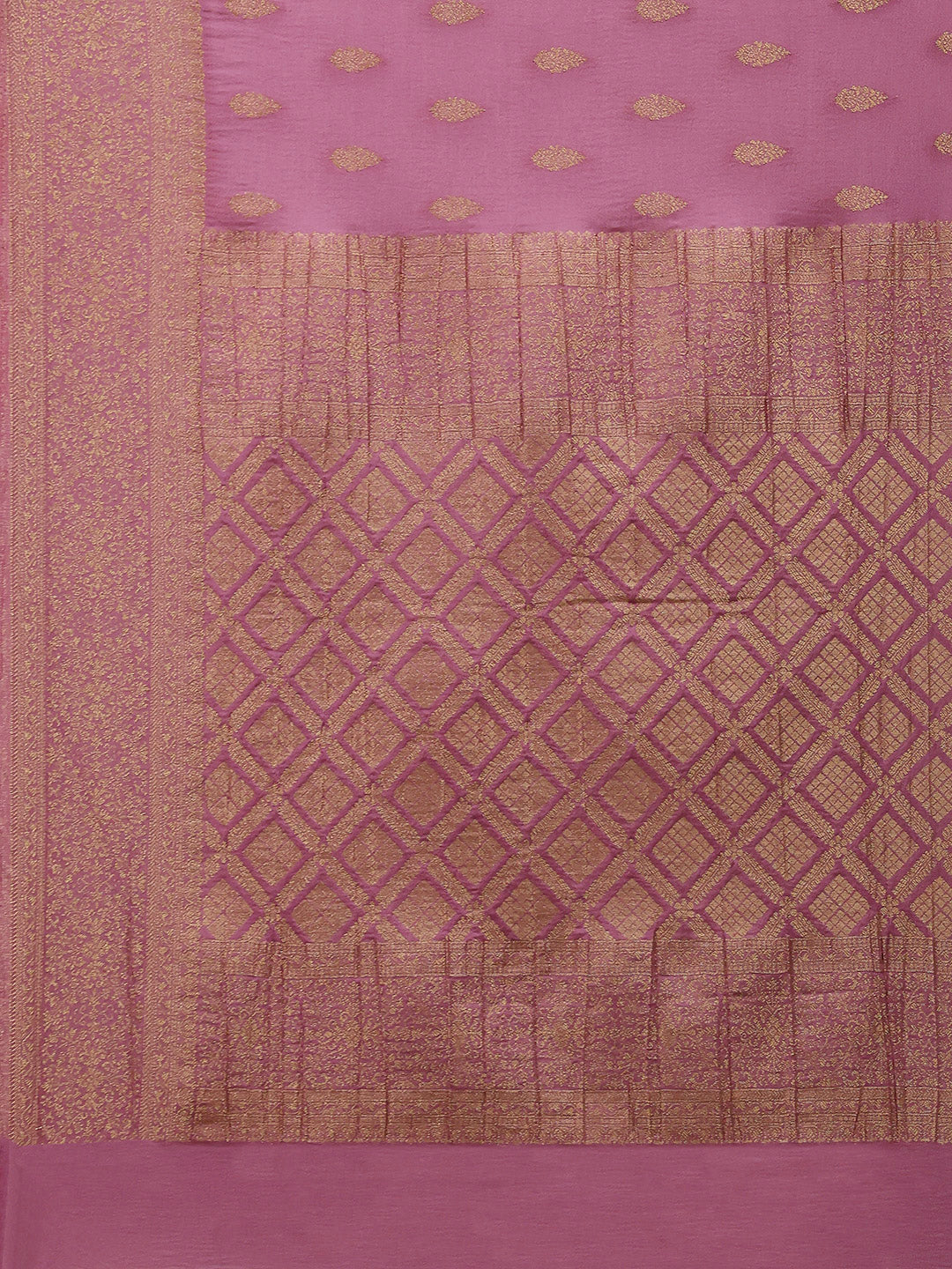 Woven Border Georgette Saree