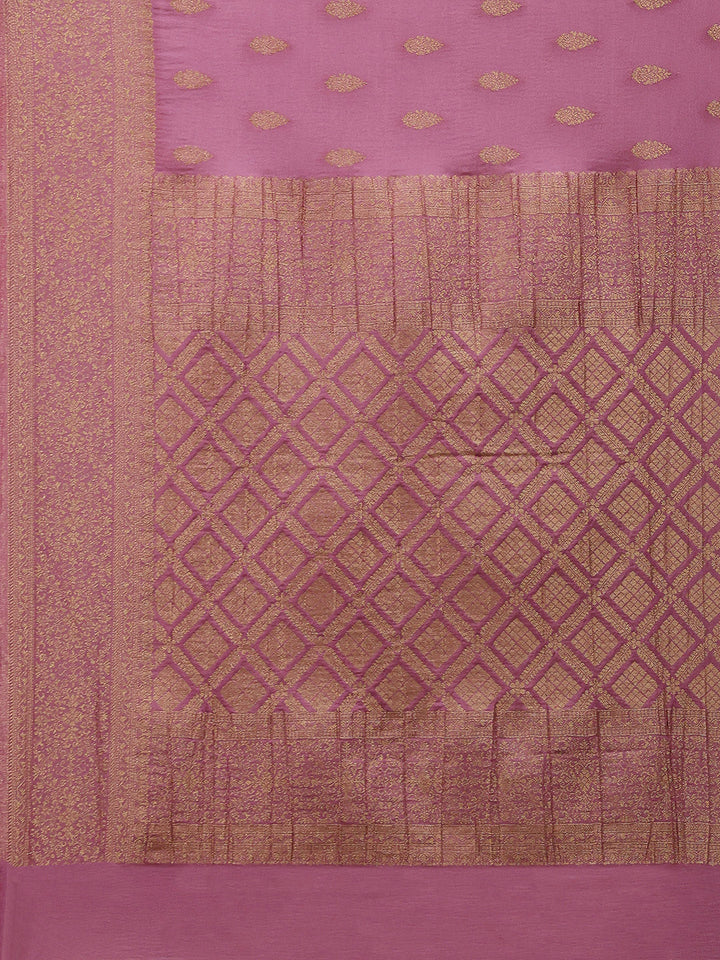 Woven Border Georgette Saree
