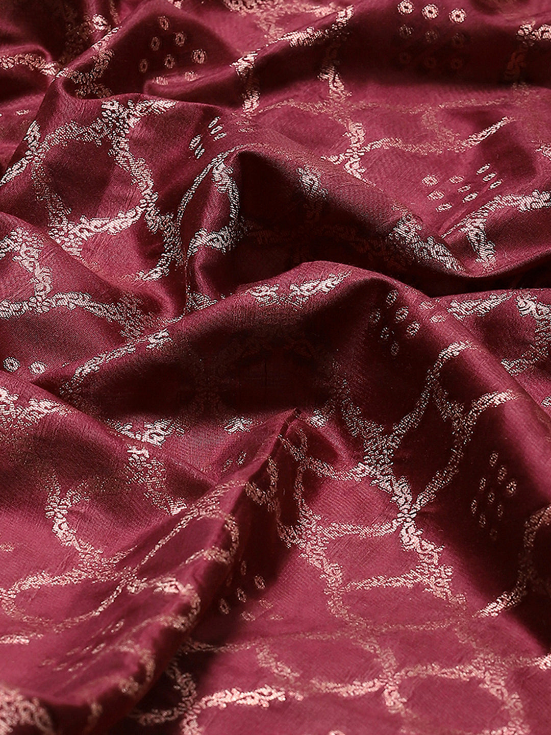 Zari Border Booti Art Silk Woven Saree