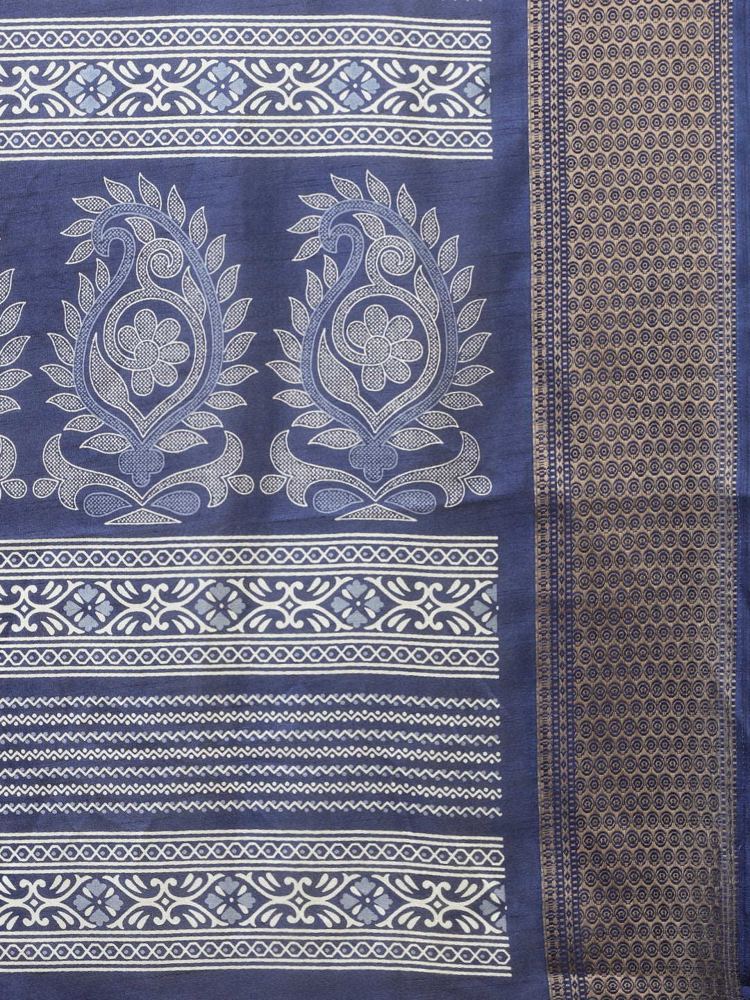 Woven Border Cotton Blend Saree