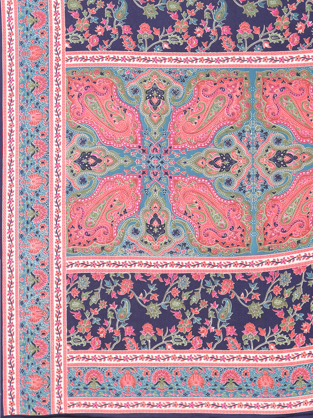 Floral Printed Crepe Saree