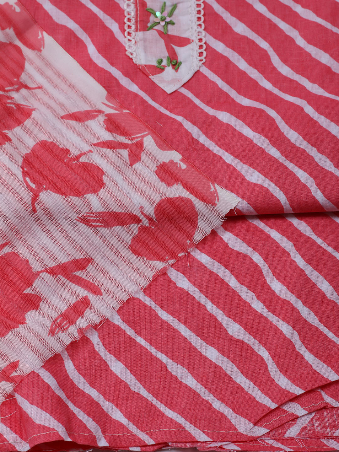 Printed Cotton Blend Unstitched Suit With Dupatta