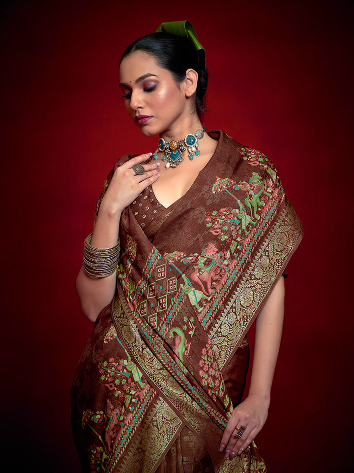 Printed Art Silk Saree