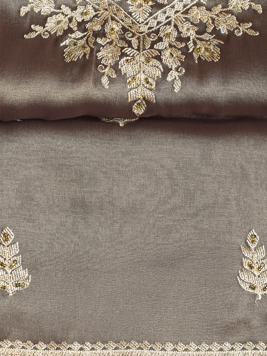 Embroidered Organza Unstitched Suit With Dupatta