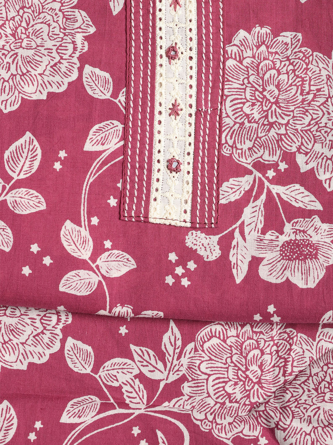 Printed Cotton Printed Unstitched Suit With Dupatta