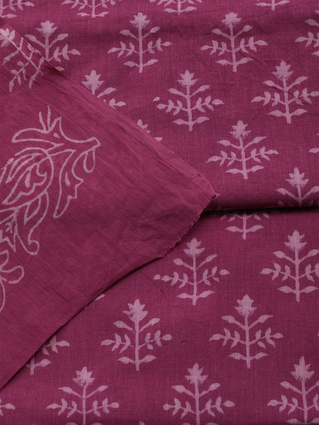 Printed Cotton Blend Unstitched Kurta With Pant &amp; Dupatta