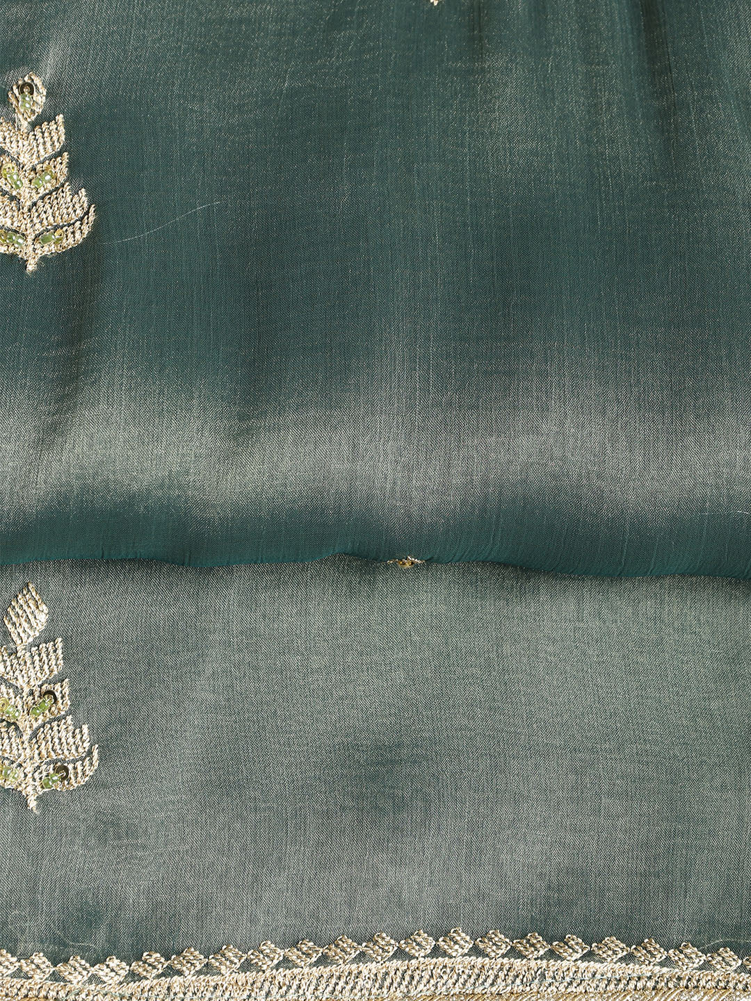Embroidered Organza Unstitched Suit With Dupatta