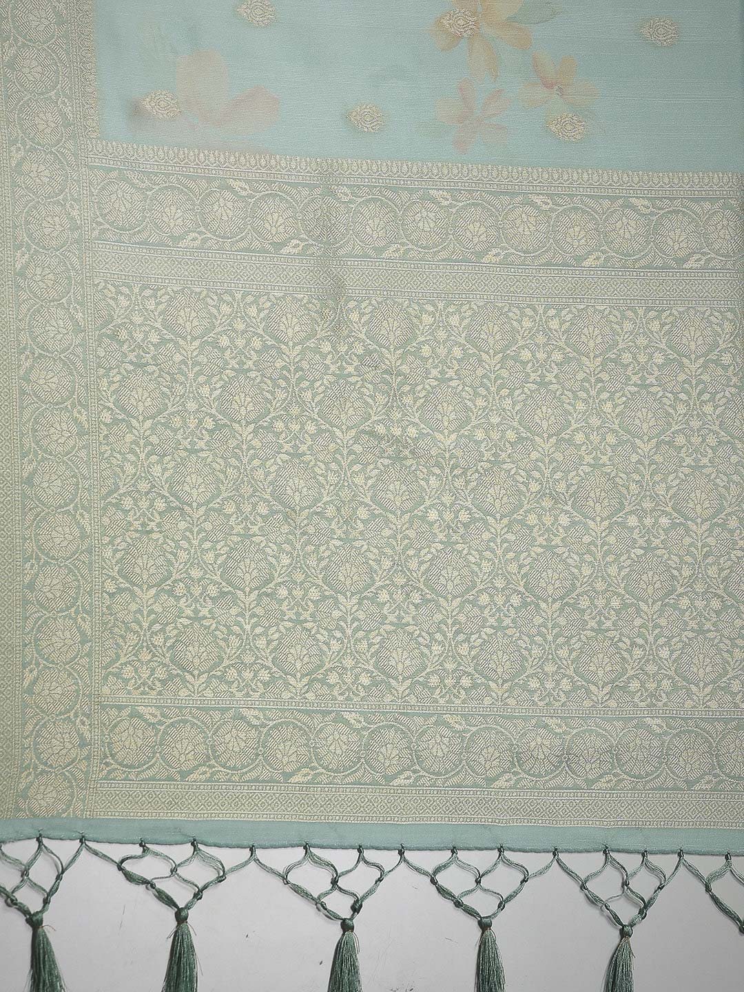 Floral Printed Tussar Saree