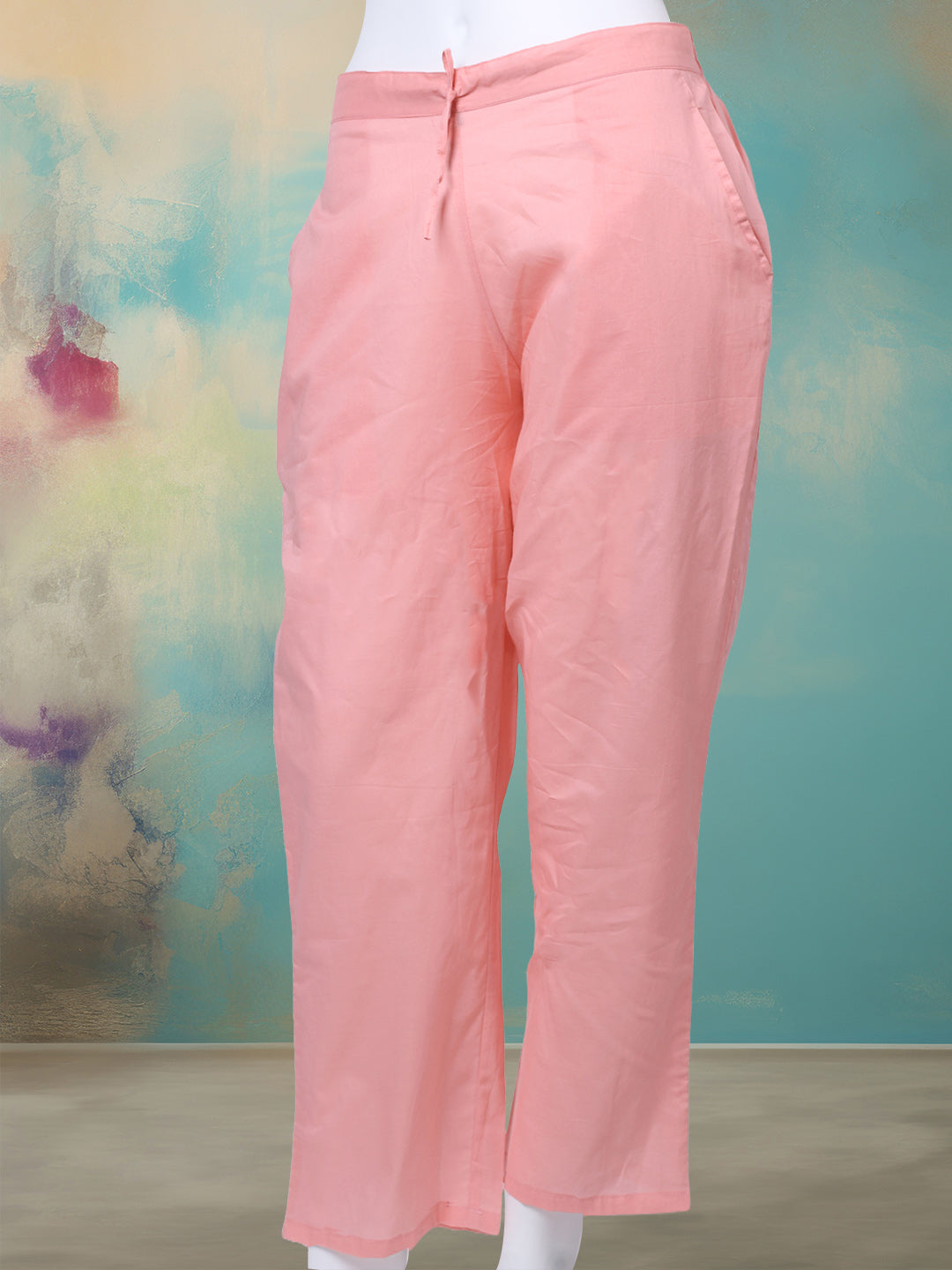 Embroidered Chanderi Kurta With Pant & Dupatta