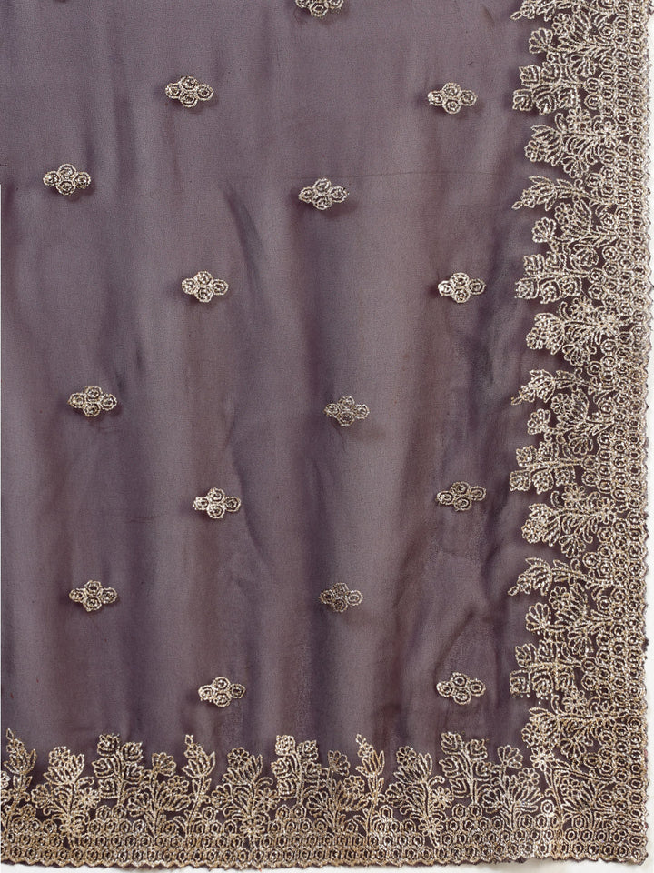 Zari Embroidered Georgette Saree
