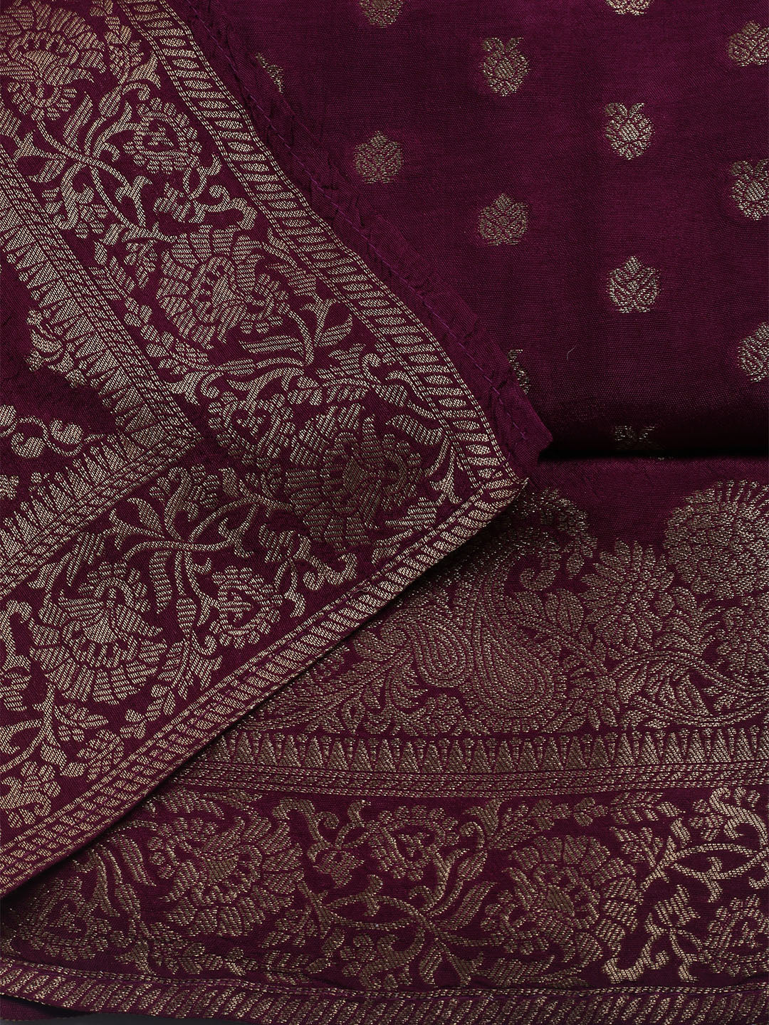 Woven Design Chanderi Unstitched Suit With Dupatta