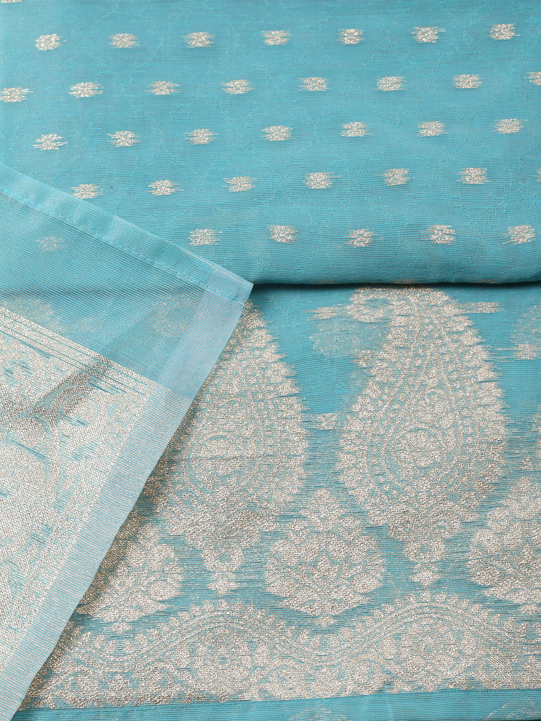 Woven Design Tissue Unstitched Suit With Pant Dupatta