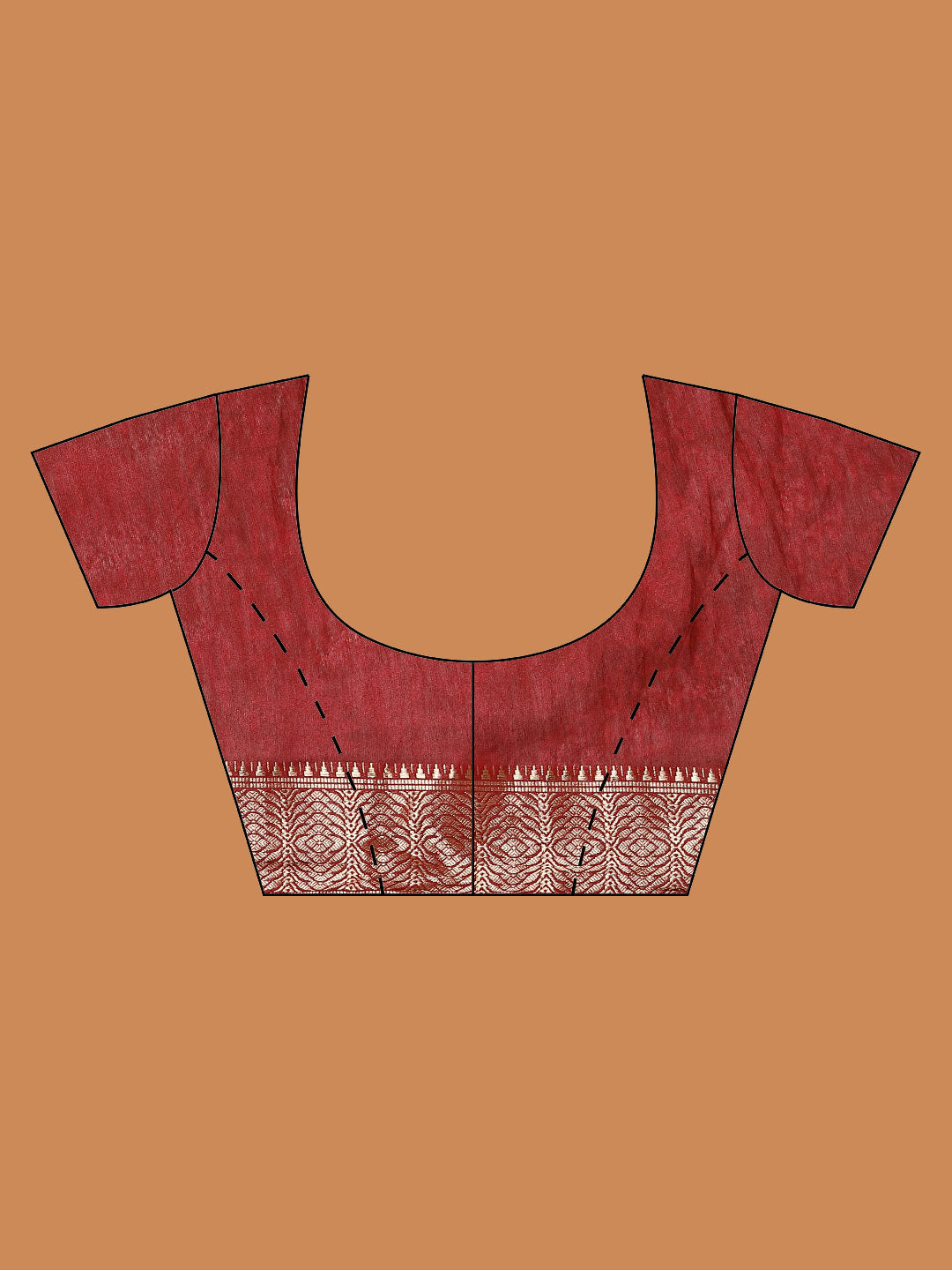 Floral Zari Border Printed Art Silk Woven Saree
