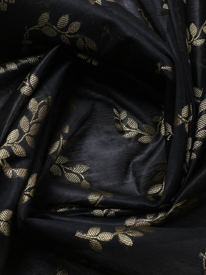 Banarasi Chanderi Unstitched Suit With Pant &amp; Dupatta