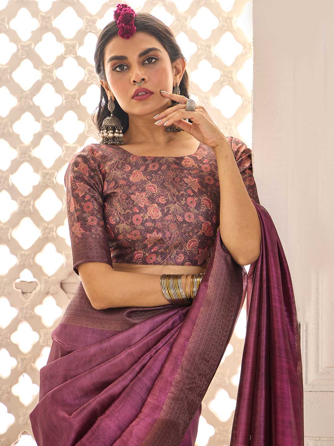 Zari Border Art Silk Saree