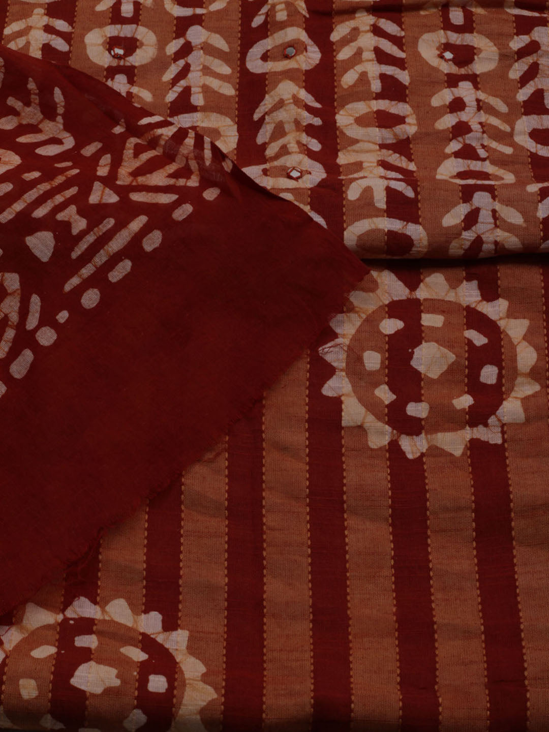 Printed Cotton Blend Unstitched Suit With Dupatta