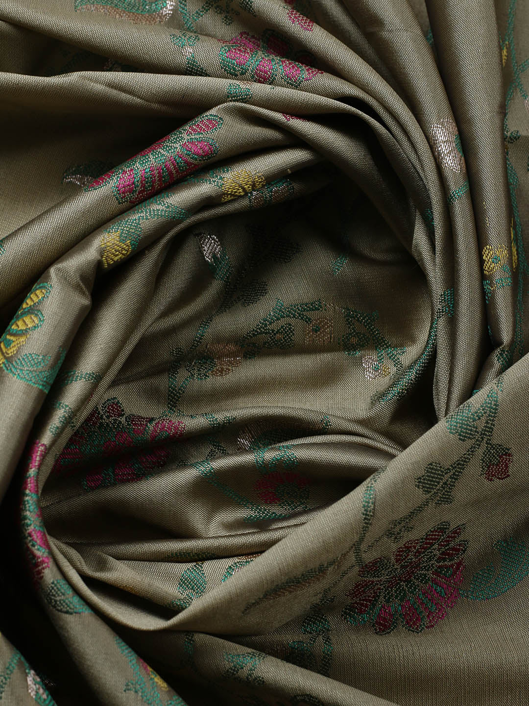 Woven Design Chanderi Unstitched Suit With Pant &amp; Dupatta