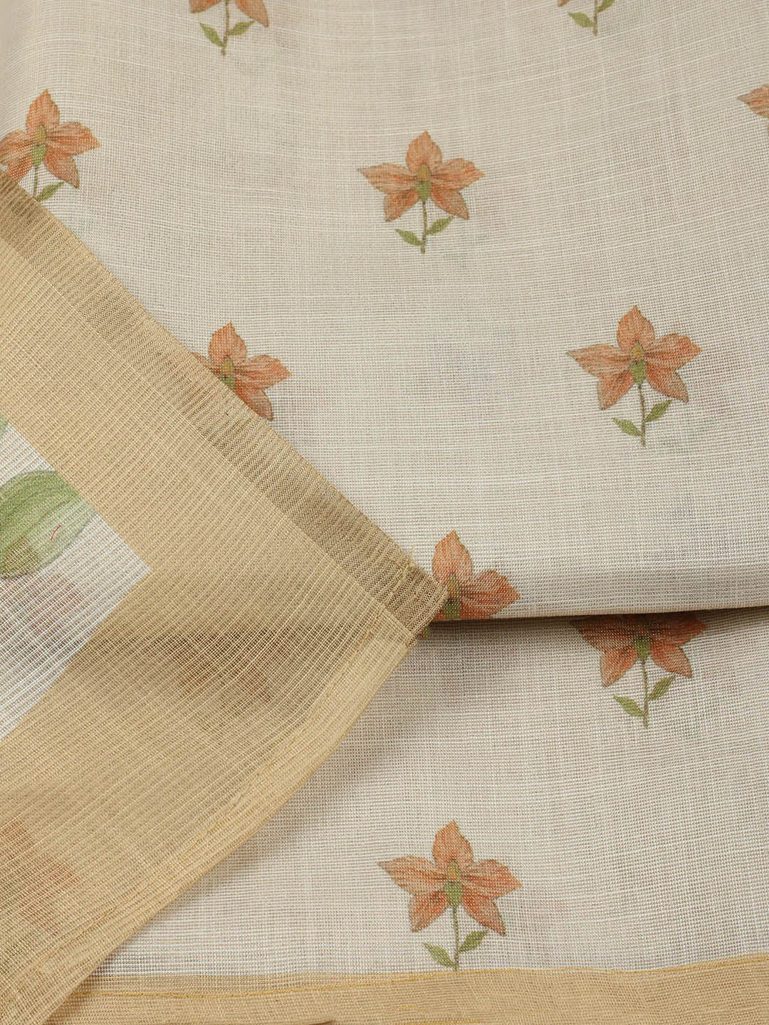 Printed Tissue Unstitched Suit With Pant &amp; Dupatta