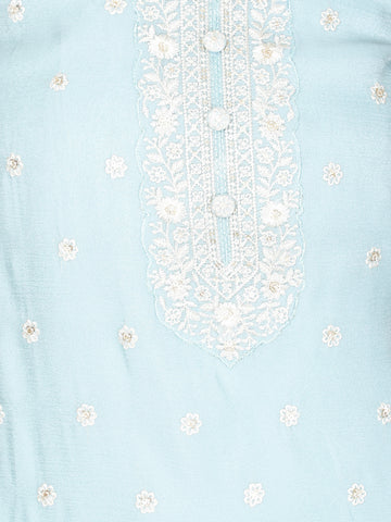 Embroidered Organza Unstitched Suit Piece With Dupatta