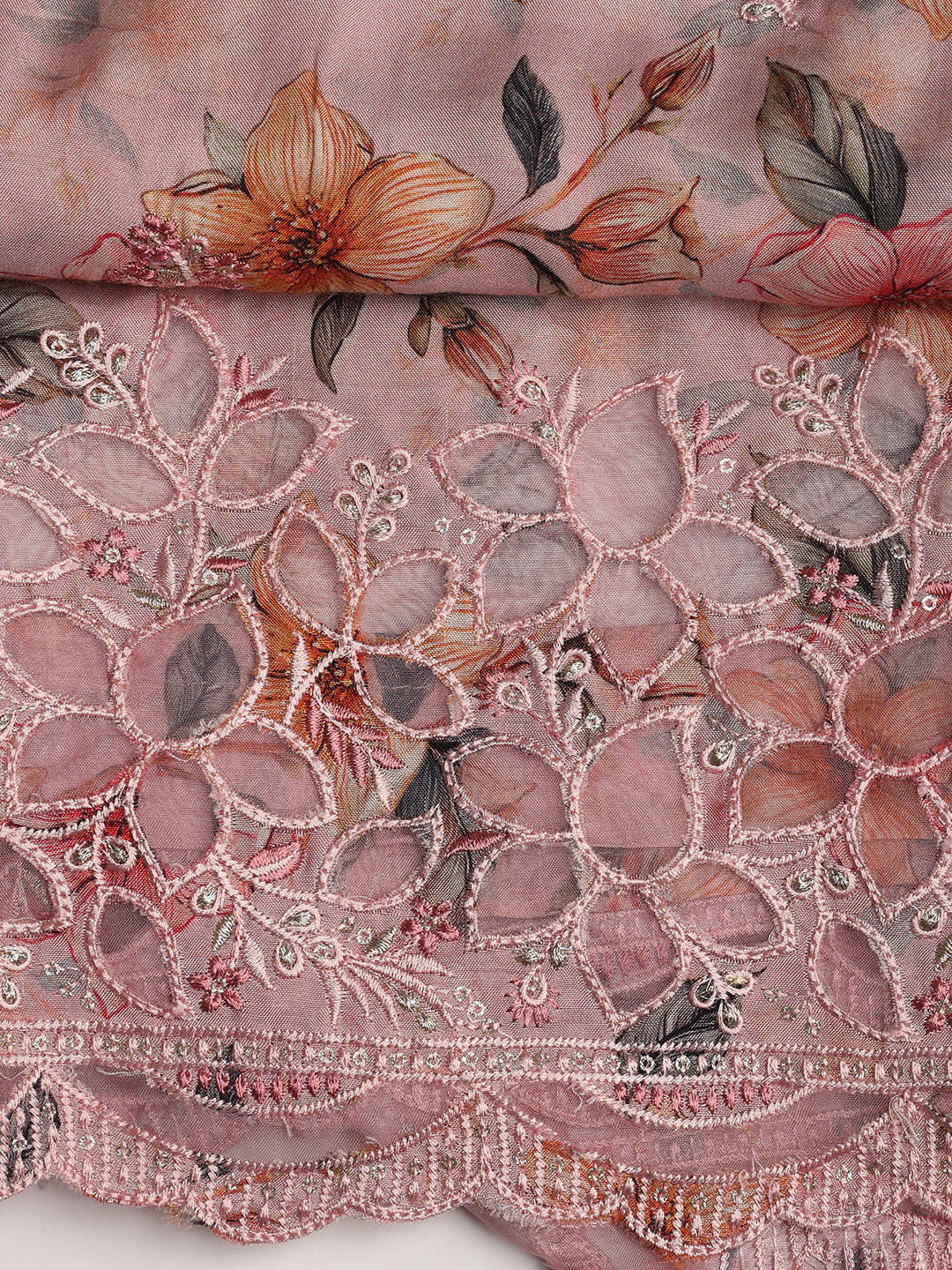 Printed Muslin Unstitched Suit With Dupatta