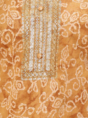 Neck Embroidered Cotton Unstitched Suit Piece With Dupatta