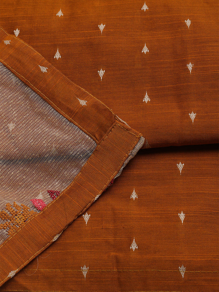 Woven Design Chanderi Unstitched Kurta With Pant &amp; Dupatta