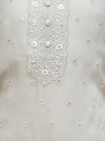 Embroidered Organza Unstitched Suit Piece With Dupatta