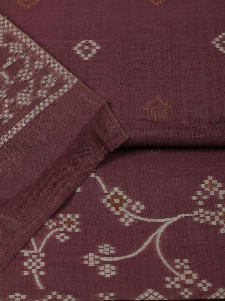 Embroidered Chanderi Unstitched Kurta With Pant &amp; Dupatta