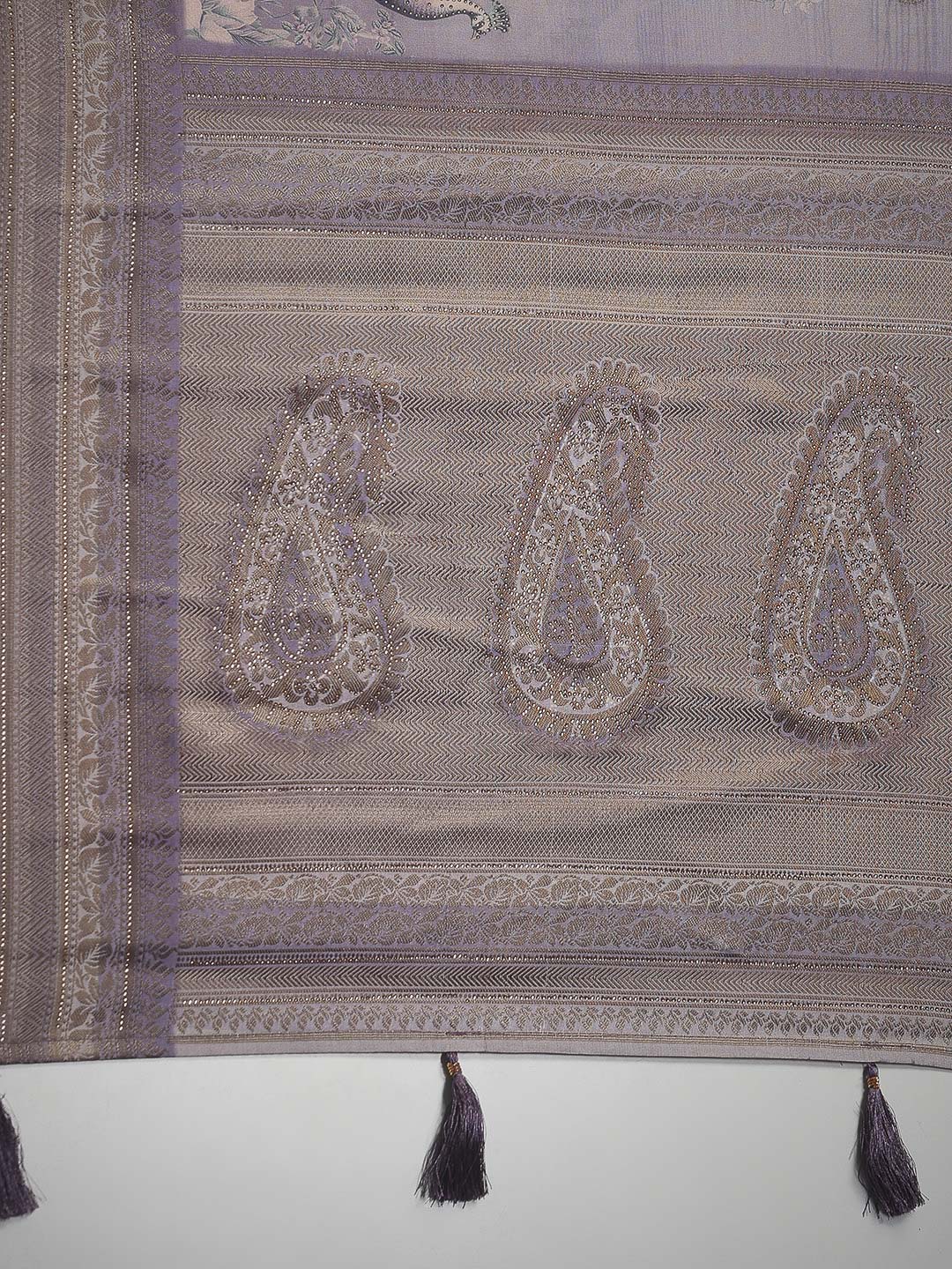 Printed &amp; Woven Design Art Silk Saree
