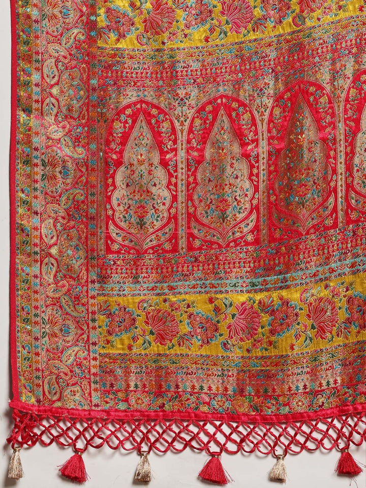 Woven Design Satin Saree