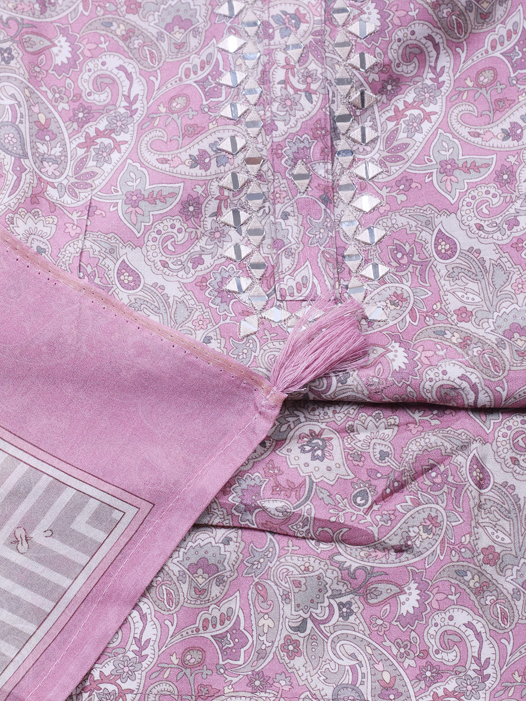 Embroidered Muslin Unstitched Suit With Pant &amp; Dupatta