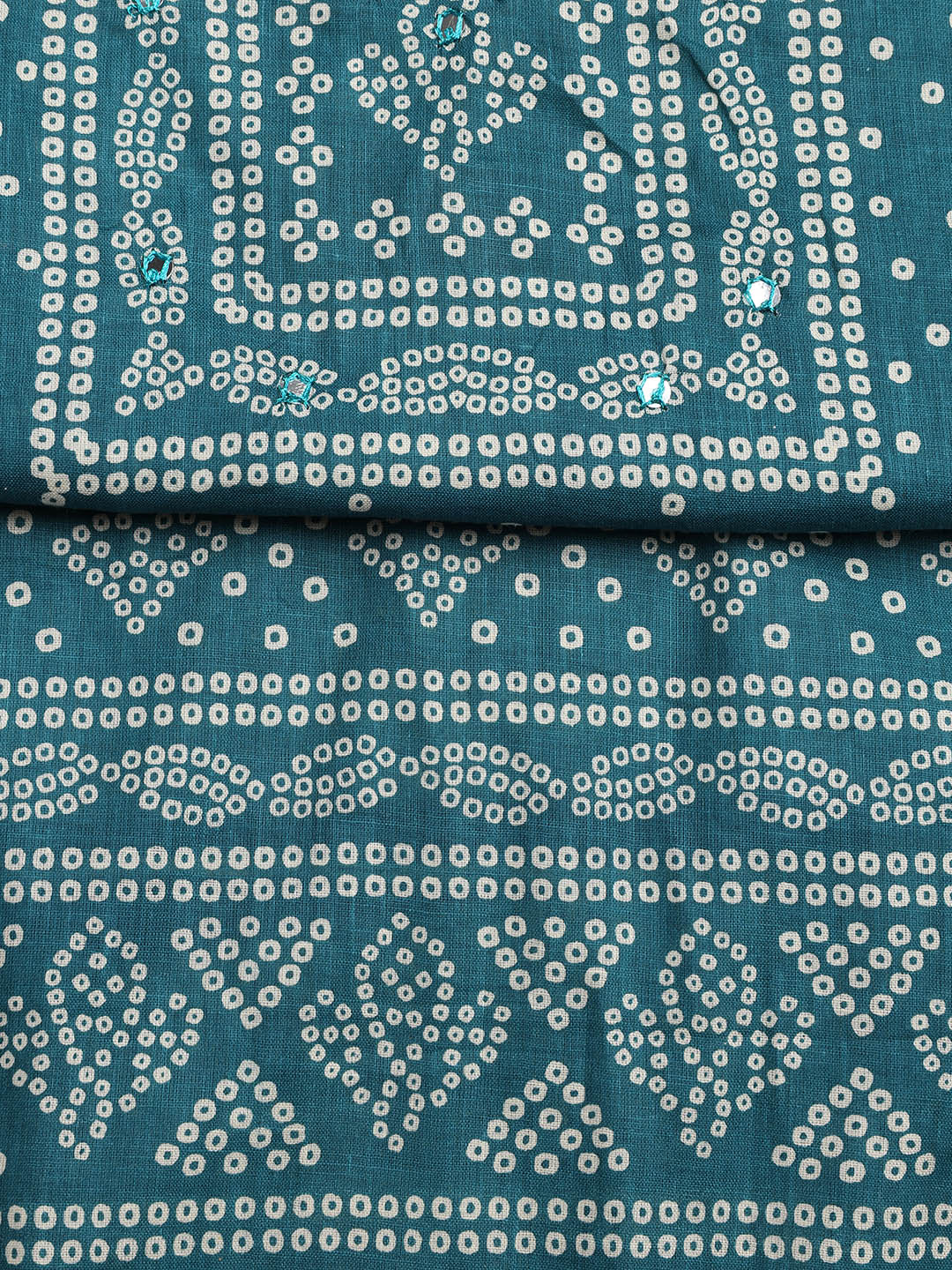 Printed Cotton Blend Unstitched Suit With Dupatta