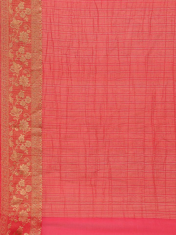 Zari Border Chiffon Woven Saree