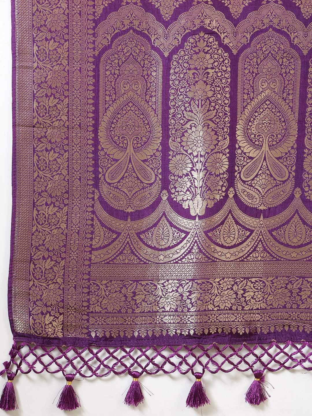 Woven Design Satin Saree
