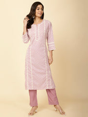 Printed Cotton Kurta Set