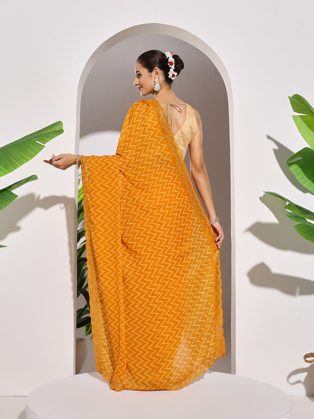 Printed Georgette Saree