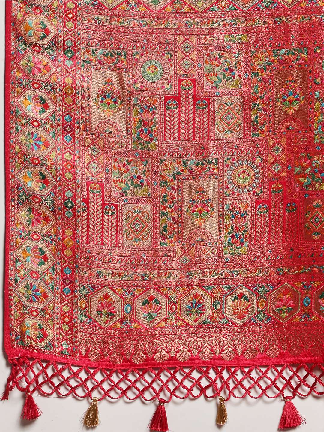 Woven Design Satin Saree