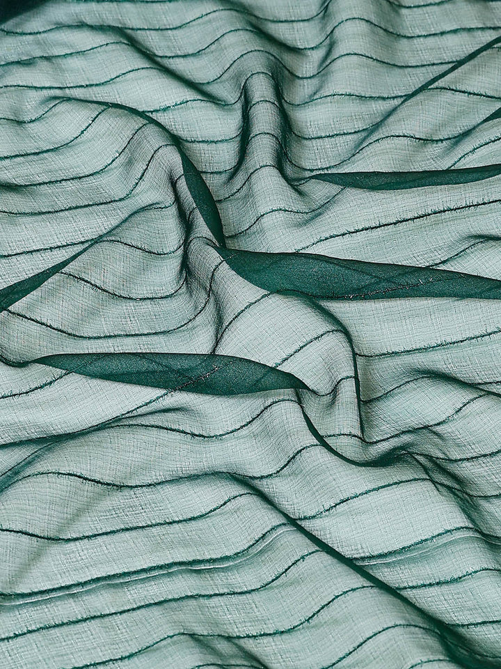 Plain Zari Border Organza Saree