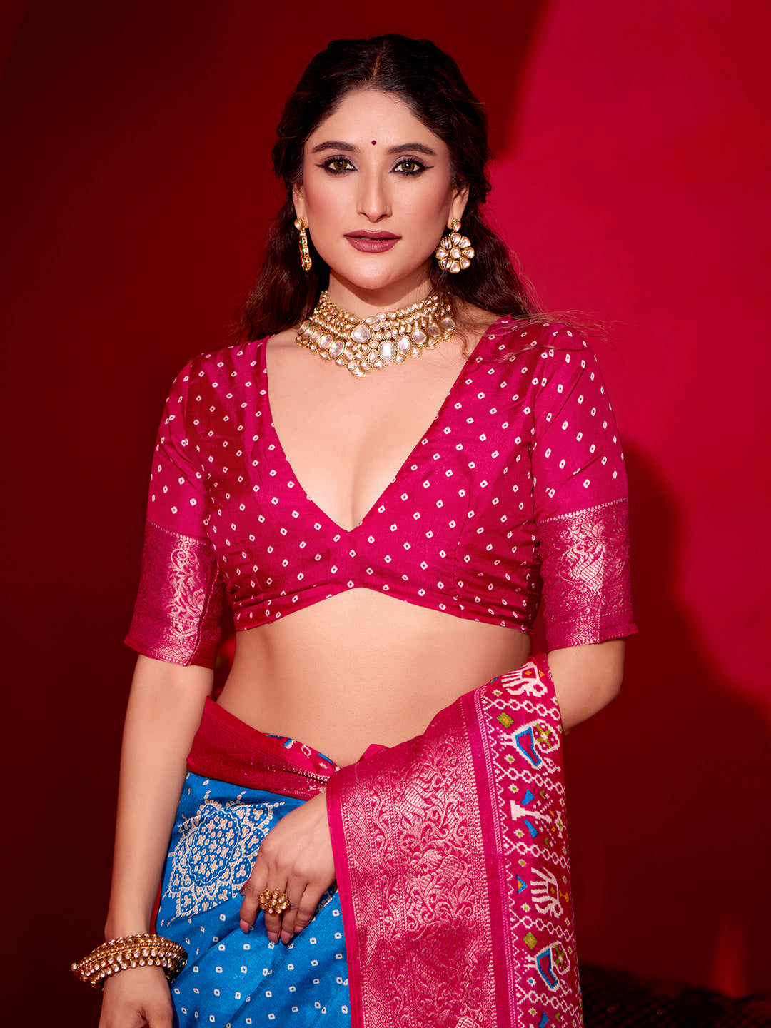Patola Printed Art Silk Woven Saree