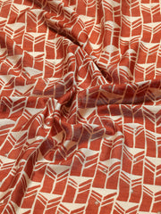 Block Abstract Printed Handloom Saree