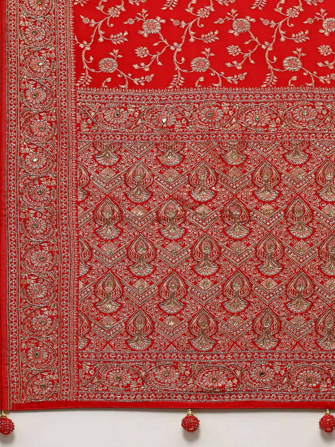 Cutdana Organza Embroidery Saree