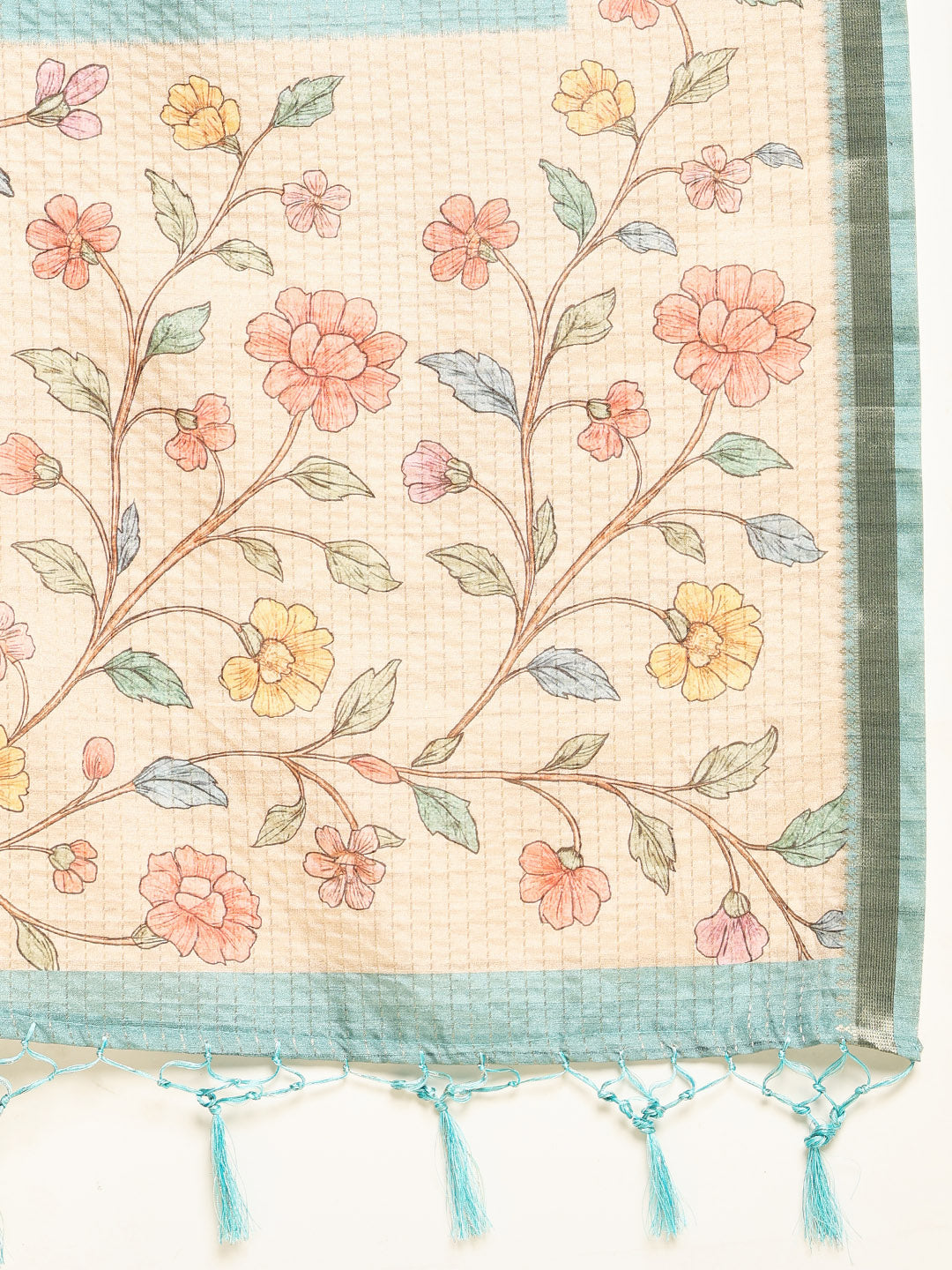 Printed Tussar Saree