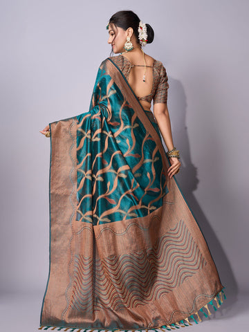 Zari Jaal Woven Art Silk Saree