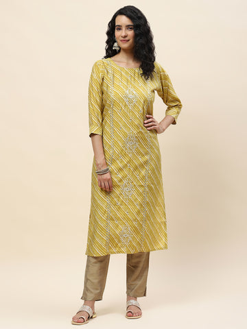 Embroidered Muslin Kurta