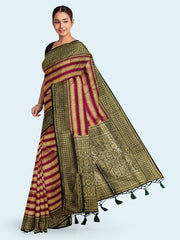 Zari Jaal Woven Art Silk Saree